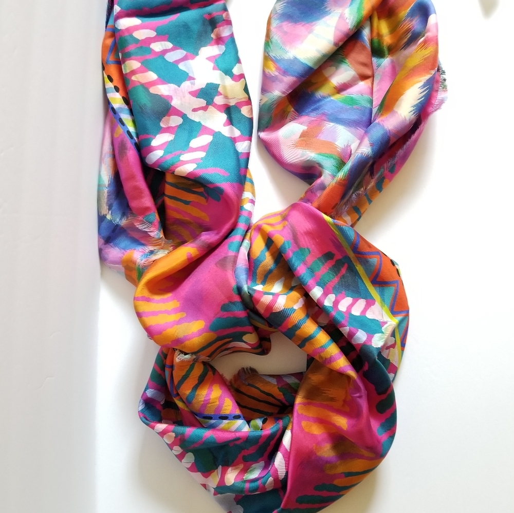 Franco Ferrari Silk Scarf Multicolor - Picture 6 of 8